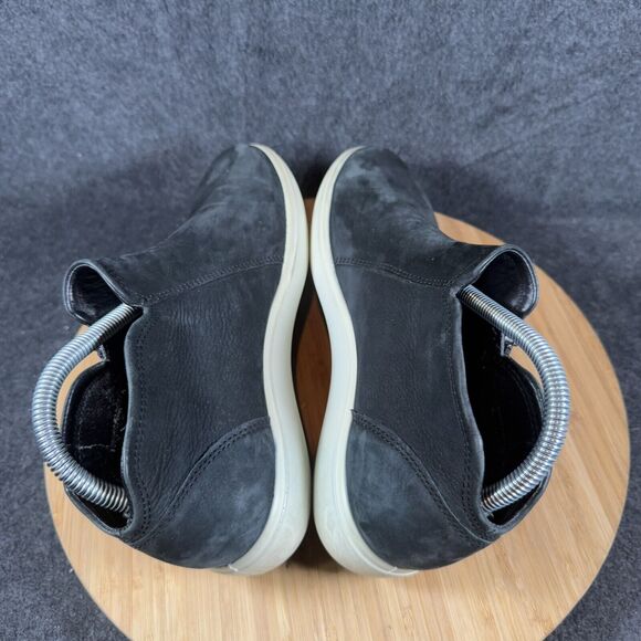 ECCO Soft 7 Women's EU 39 US 8 Nubuck Leather Zip Bootie Black Ankle Boots Flat - Picture 5 of 8
